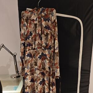 Floral Print Long Sleeve Dress